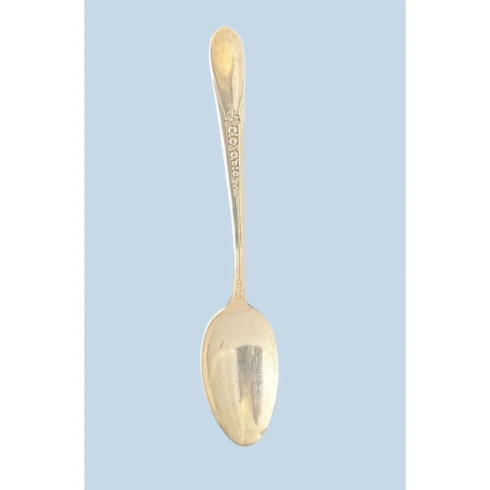 Wm Rogers Mfg Co Original Rogers Serving Spoon Fruit Motif Silverplate VTG 1890s